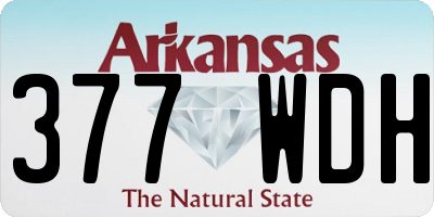 AR license plate 377WDH