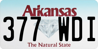 AR license plate 377WDI