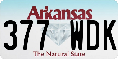 AR license plate 377WDK