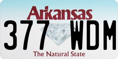 AR license plate 377WDM