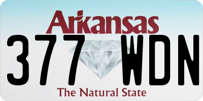 AR license plate 377WDN