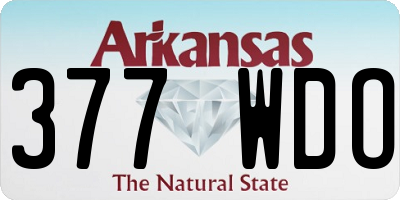 AR license plate 377WDO