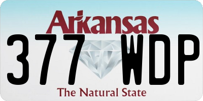 AR license plate 377WDP