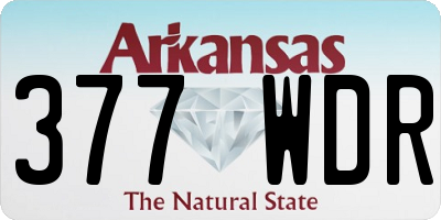 AR license plate 377WDR
