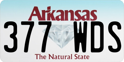 AR license plate 377WDS