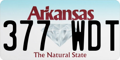 AR license plate 377WDT