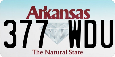 AR license plate 377WDU