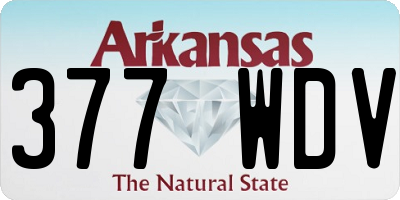AR license plate 377WDV
