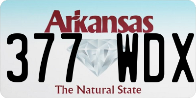 AR license plate 377WDX