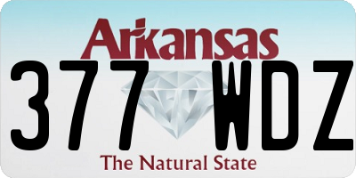AR license plate 377WDZ