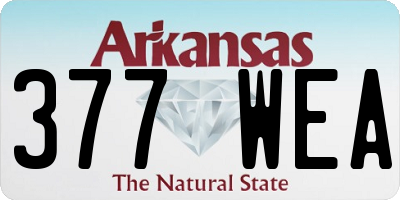 AR license plate 377WEA
