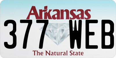 AR license plate 377WEB