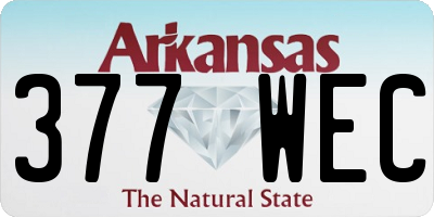 AR license plate 377WEC