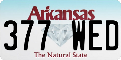 AR license plate 377WED