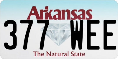 AR license plate 377WEE