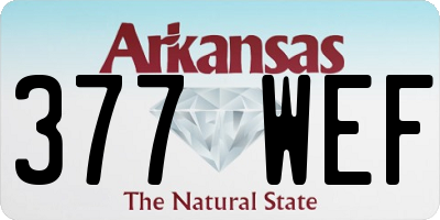 AR license plate 377WEF