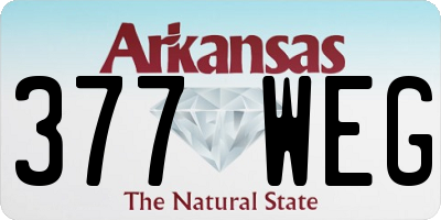 AR license plate 377WEG