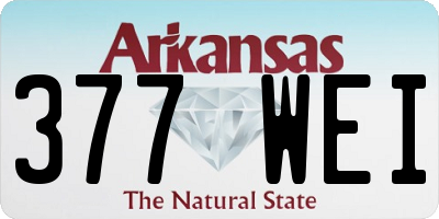 AR license plate 377WEI