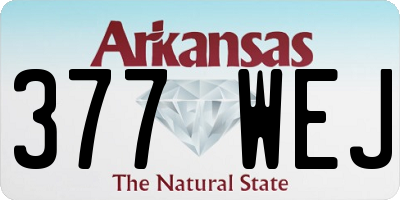 AR license plate 377WEJ