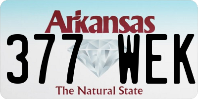 AR license plate 377WEK