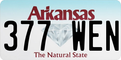 AR license plate 377WEN