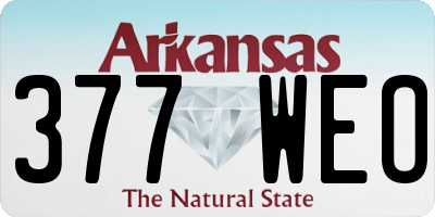 AR license plate 377WEO