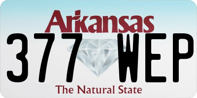 AR license plate 377WEP