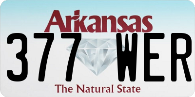 AR license plate 377WER
