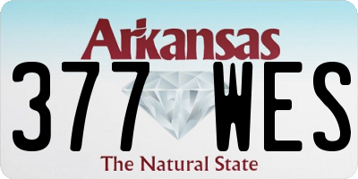 AR license plate 377WES