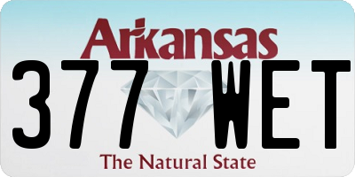 AR license plate 377WET