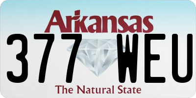 AR license plate 377WEU