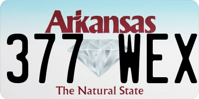 AR license plate 377WEX