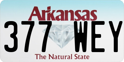 AR license plate 377WEY