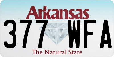 AR license plate 377WFA