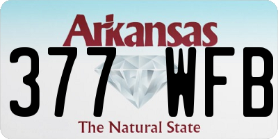 AR license plate 377WFB