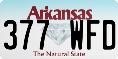 AR license plate 377WFD