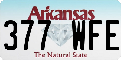 AR license plate 377WFE