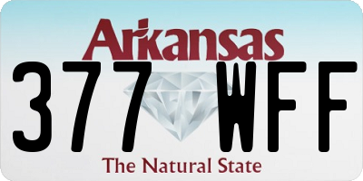 AR license plate 377WFF