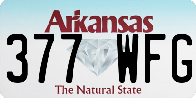 AR license plate 377WFG