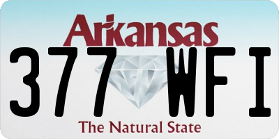 AR license plate 377WFI