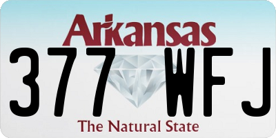 AR license plate 377WFJ
