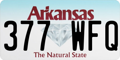 AR license plate 377WFQ