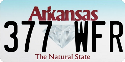 AR license plate 377WFR