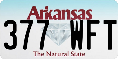 AR license plate 377WFT