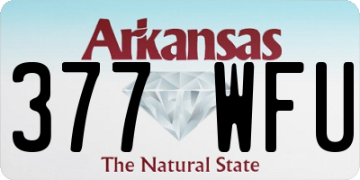 AR license plate 377WFU