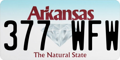 AR license plate 377WFW