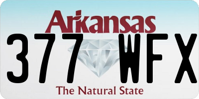 AR license plate 377WFX