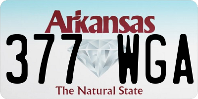 AR license plate 377WGA