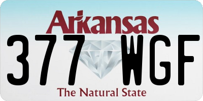 AR license plate 377WGF