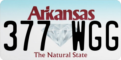 AR license plate 377WGG